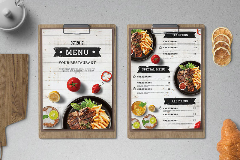 Thiết kế menu đẹp mắt