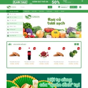 Giao diện website bán hàng siêu thị mini